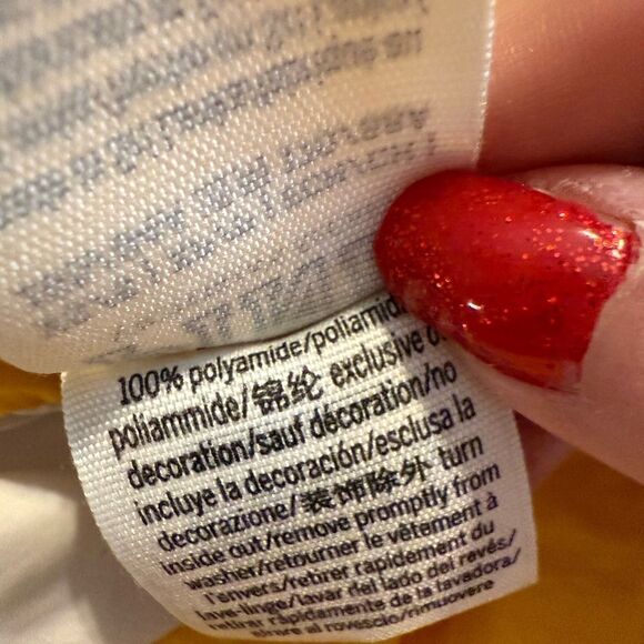 PINK size XS/S half button sunshine yellow and white rain jacket - Picture 10 of 11